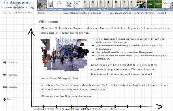 Design und Umsetzung -- Unternehmensberatung Projunt Hans-Walter Ludwig